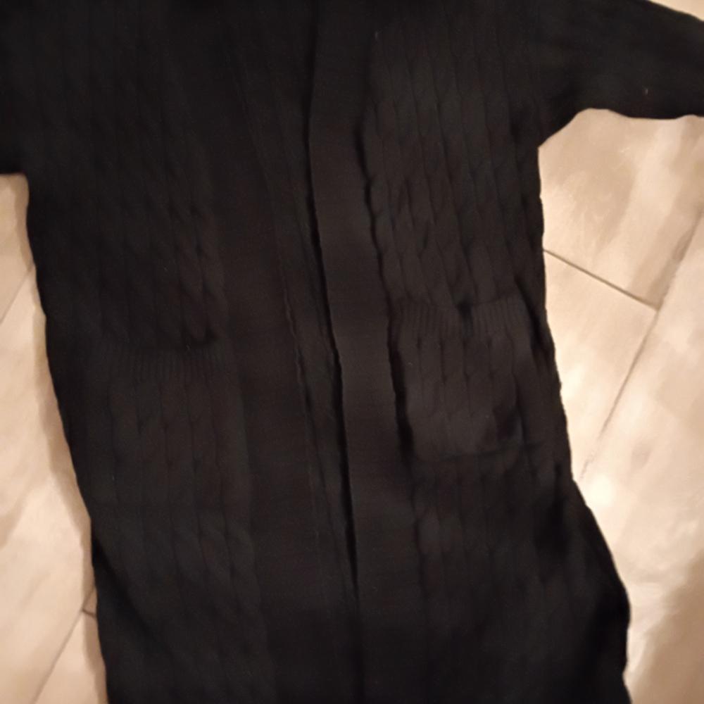 SHEIN Black Knit Cardigan